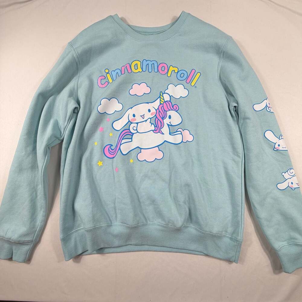 Hybrid Apparel Cinnamoroll Riding Unicorn Long Sleeve Graphic Sweatshirt